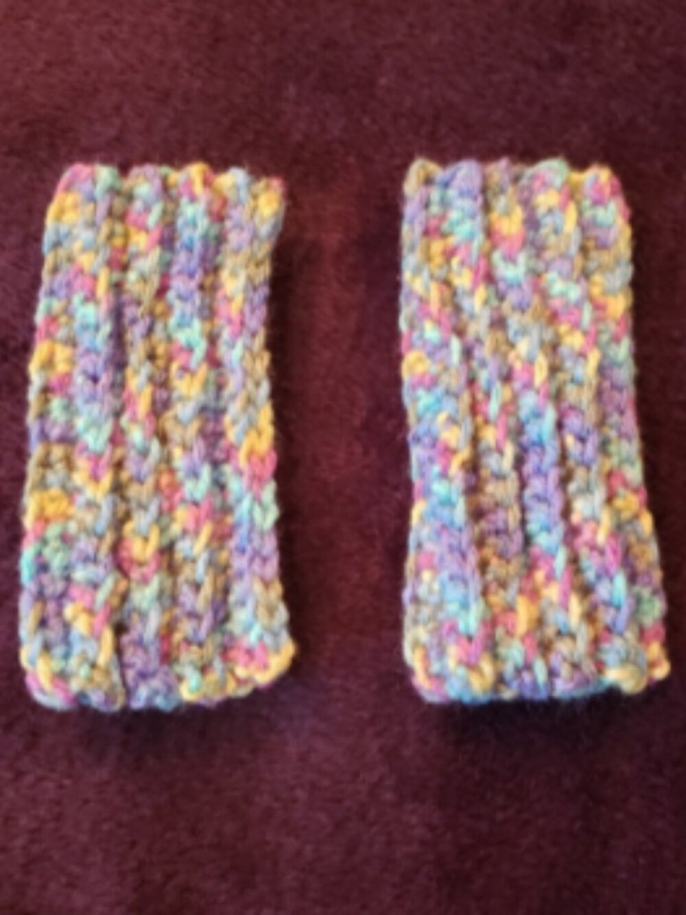 Girls Toddler Hand Crocheted Stretchy Leg Warmers 1-3 Years Old